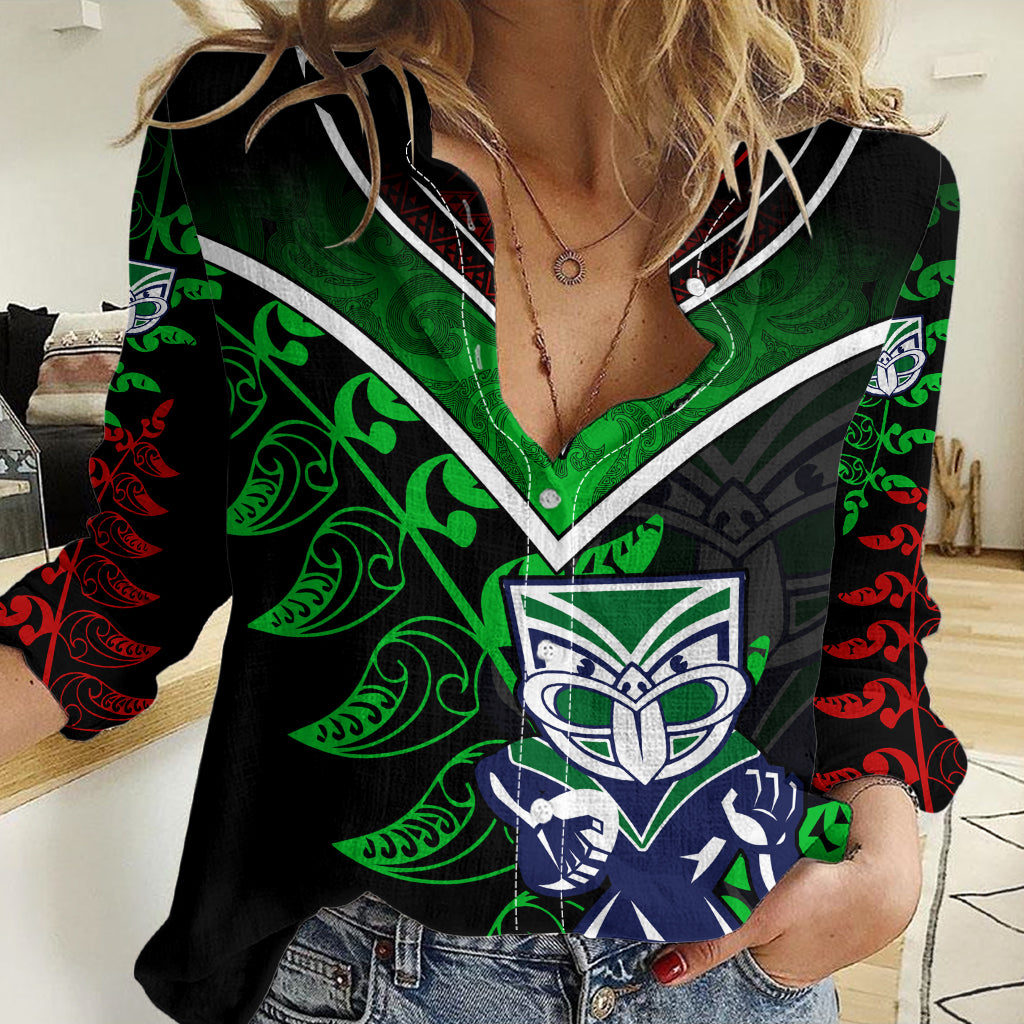 New Zealand Rugby Silver Fern Women Casual Shirt The Maori Warriors LT9