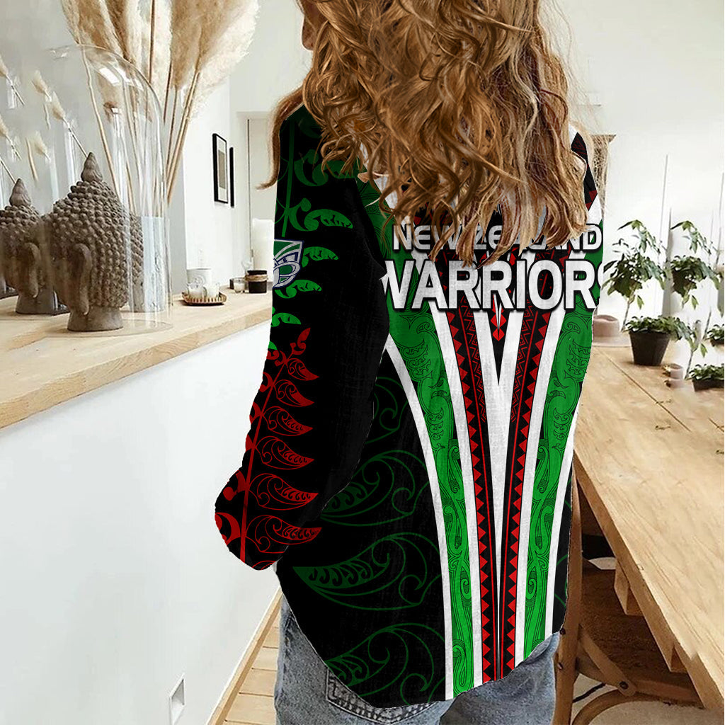 New Zealand Rugby Silver Fern Women Casual Shirt The Maori Warriors LT9