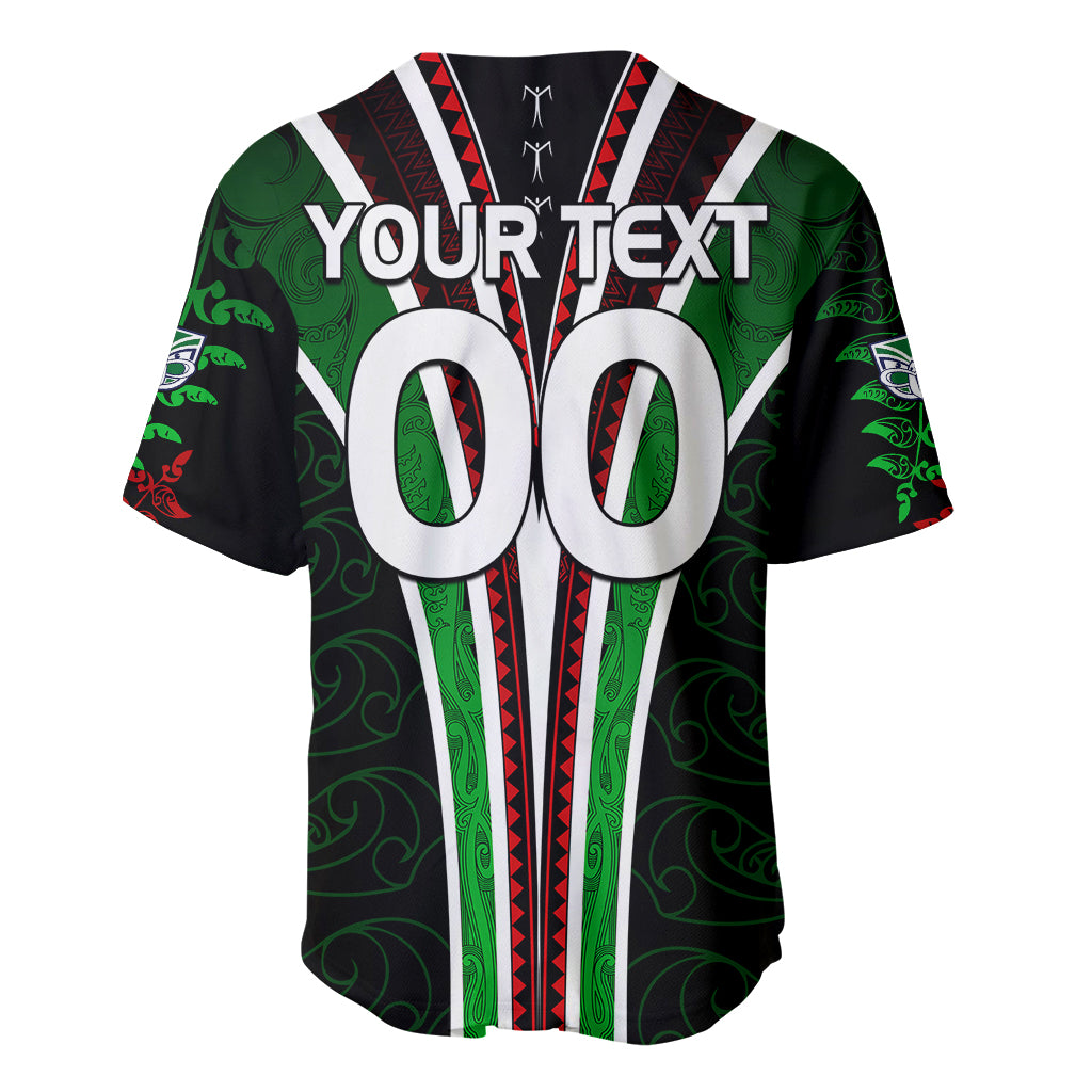 Personalised New Zealand Rugby Silver Fern Baseball Jersey The Maori Warriors LT9