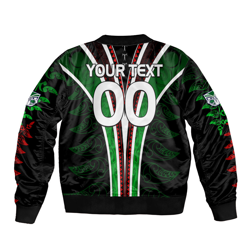 Personalised New Zealand Rugby Silver Fern Bomber Jacket The Maori Warriors LT9