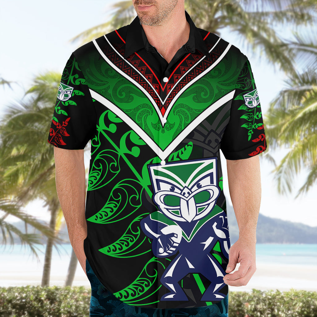 Personalised New Zealand Rugby Silver Fern Hawaiian Shirt The Maori Warriors LT9