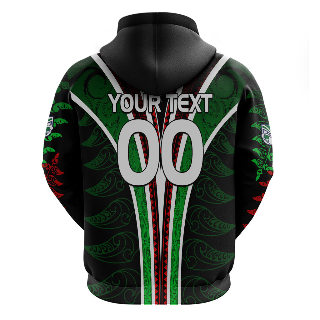 Personalised New Zealand Rugby Silver Fern Hoodie The Maori Warriors LT9