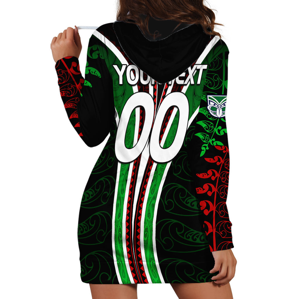 Personalised New Zealand Rugby Silver Fern Hoodie Dress The Maori Warriors LT9