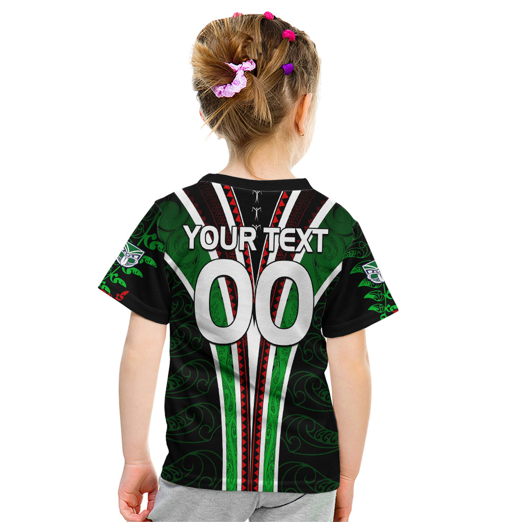 Personalised New Zealand Rugby Silver Fern Kid T Shirt The Maori Warriors LT9