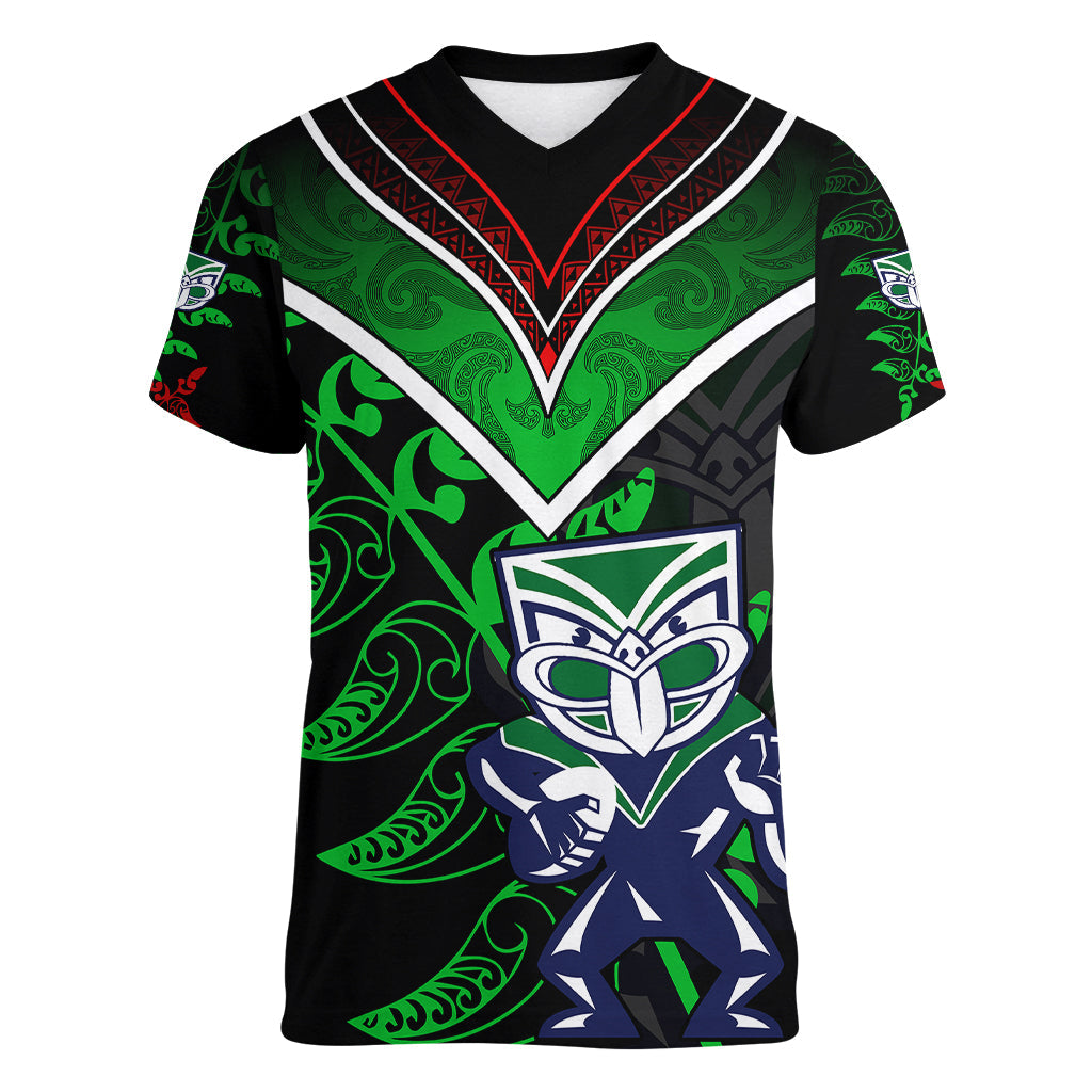 personalised-new-zealand-rugby-silver-fern-women-v-neck-t-shirt-the-maori-warriors