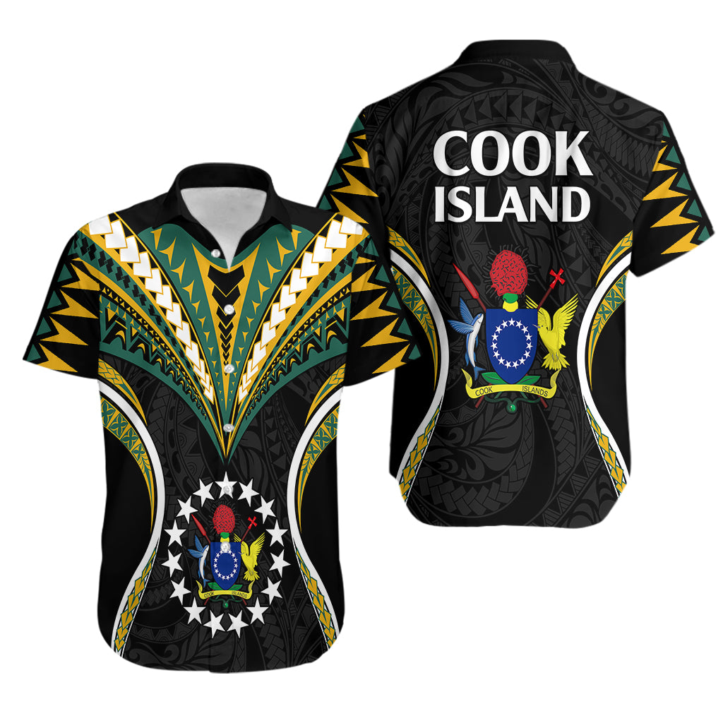 Polynesian Pride Cook Islands Hawaiian Shirt Tribal Wave Style - Vibe Hoodie Shop