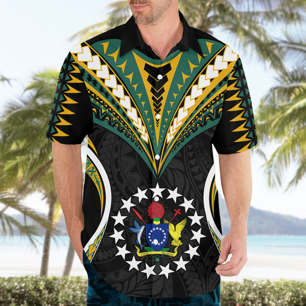 Polynesian Pride Cook Islands Hawaiian Shirt Tribal Wave Style - Vibe Hoodie Shop