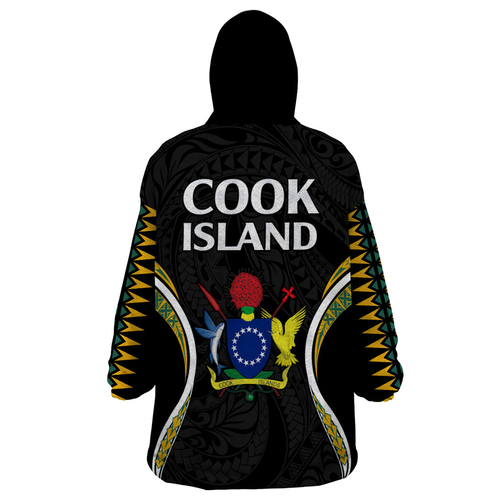 Polynesian Pride Cook Islands Wearable Blanket Hoodie Tribal Wave Style - Vibe Hoodie Shop