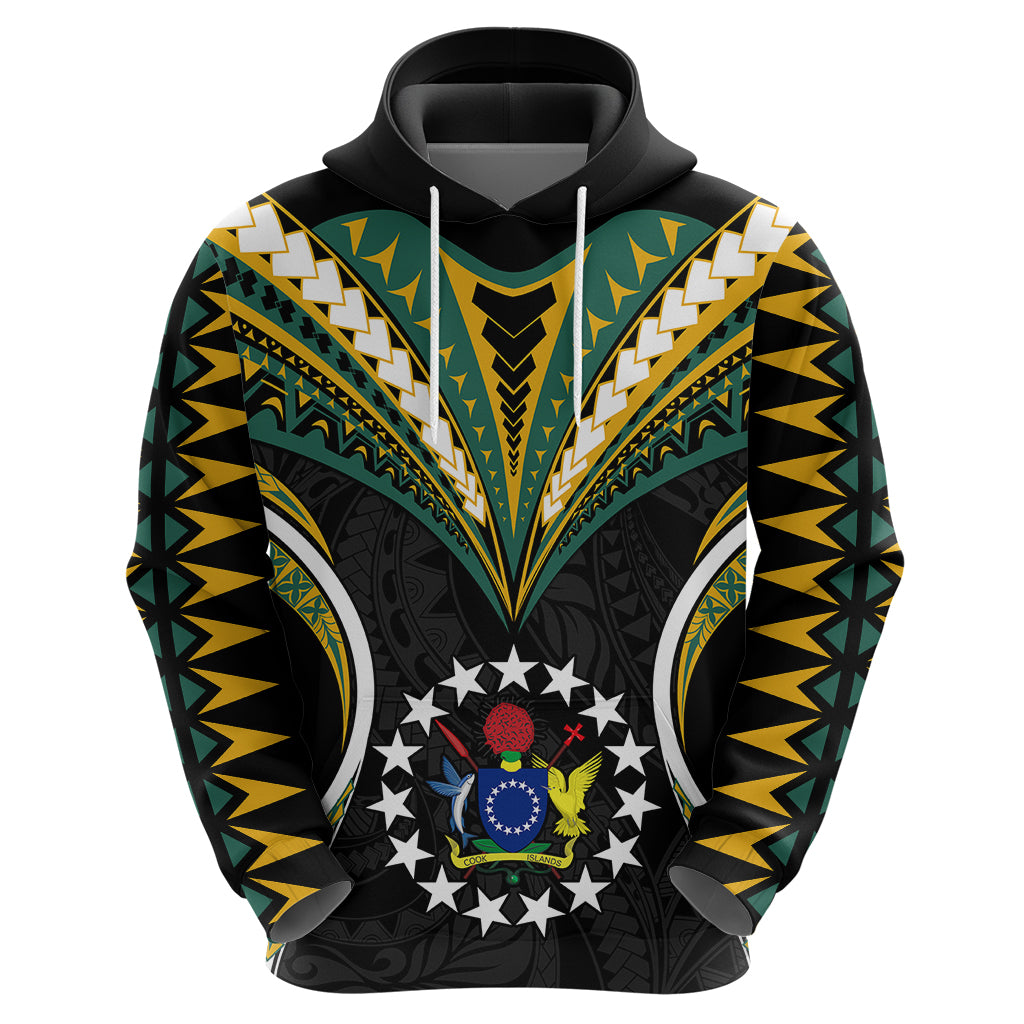 Personalised Polynesian Pride Cook Islands Hoodie Tribal Wave Style LT9 - Vibe Hoodie Shop