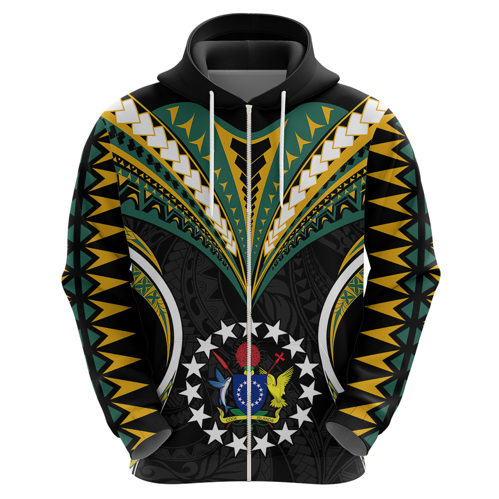 Personalised Polynesian Pride Cook Islands Hoodie Tribal Wave Style LT9 - Vibe Hoodie Shop