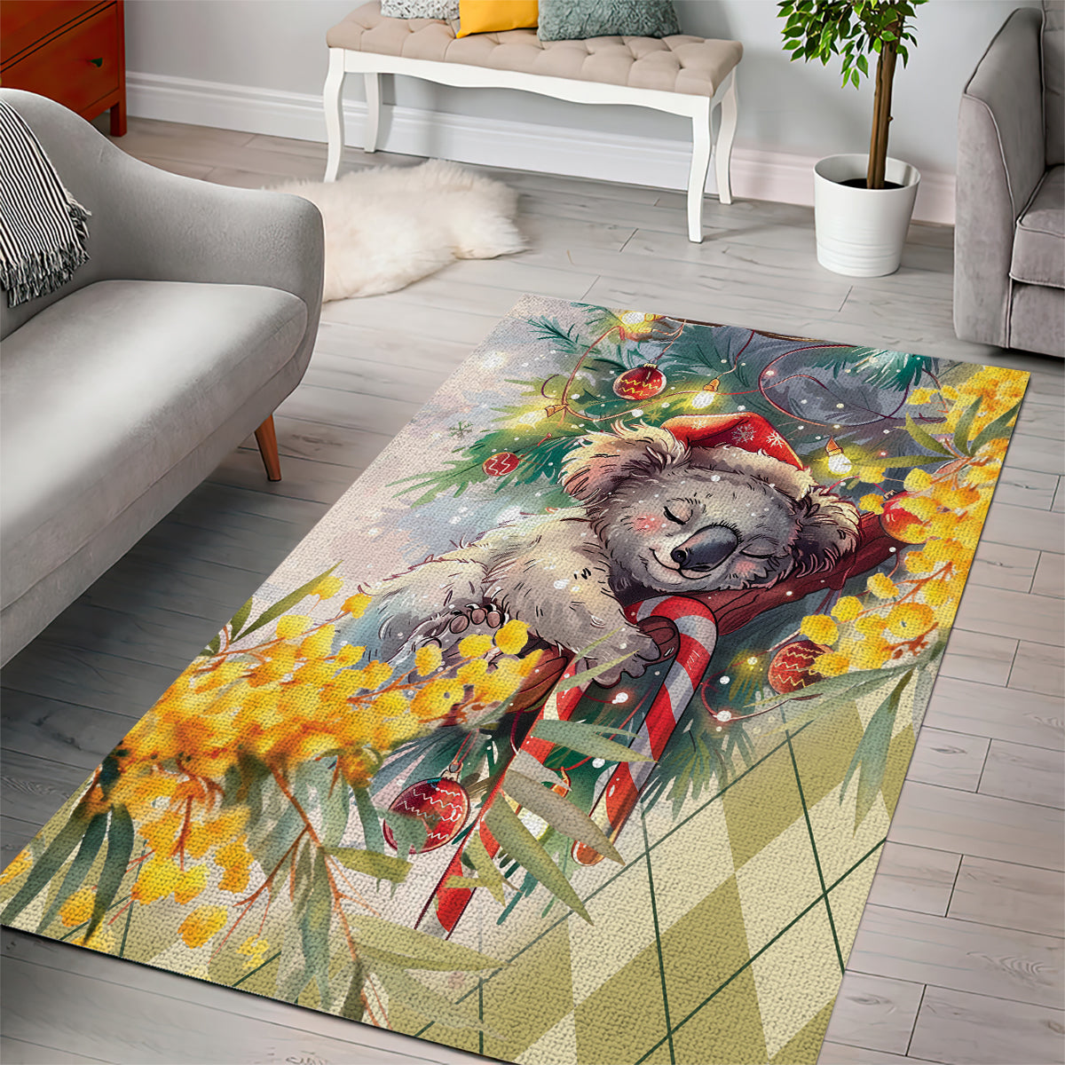 Have A Koala-ty Christmas in July Area Rug - Vibe Hoodie Shop