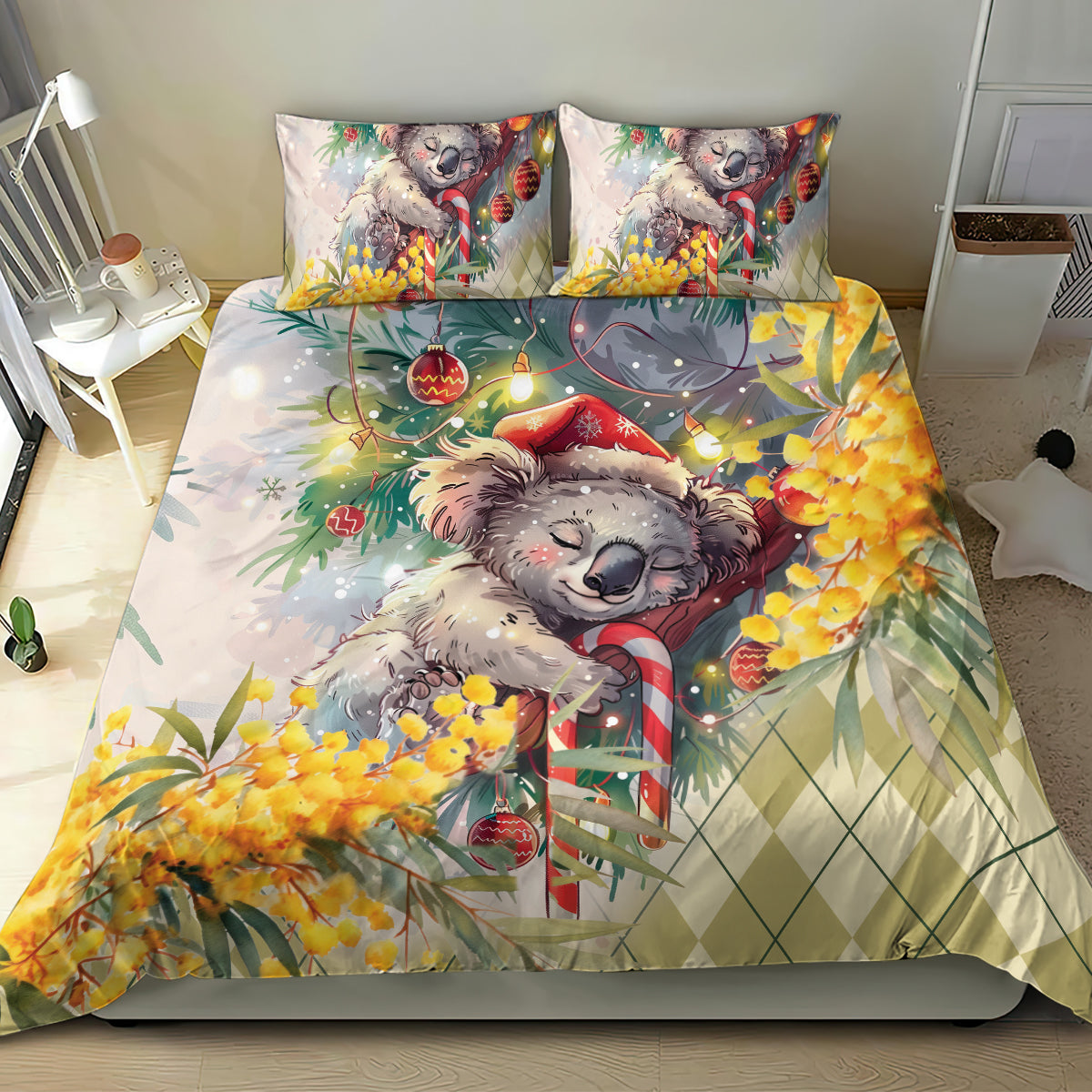 Have A Koala-ty Christmas in July Bedding Set - Vibe Hoodie Shop