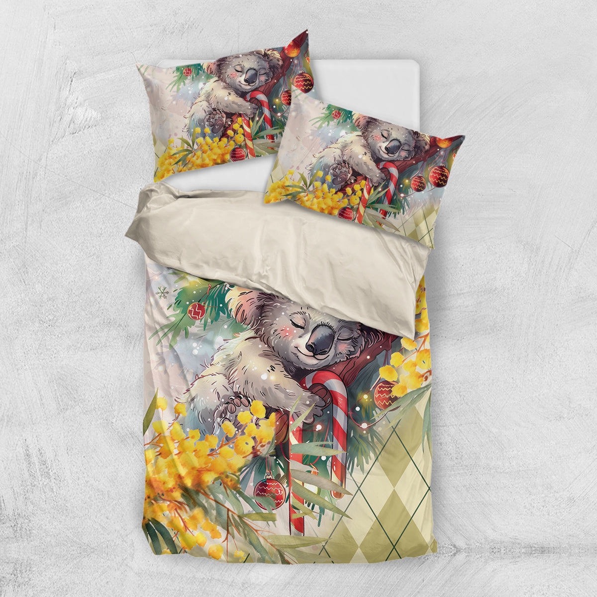 Have A Koala-ty Christmas in July Bedding Set - Vibe Hoodie Shop