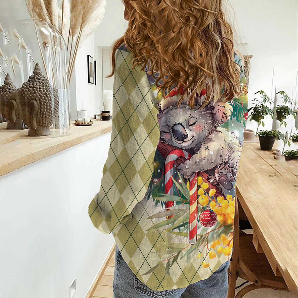 Have A Koala-ty Christmas in July Women Casual Shirt - Vibe Hoodie Shop