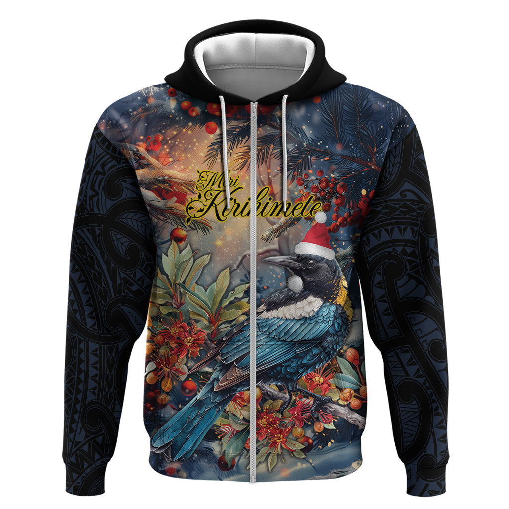 Personalised New Zealand Tui in Pohutukawa Hoodie Christmas in July LT9 - Vibe Hoodie Shop