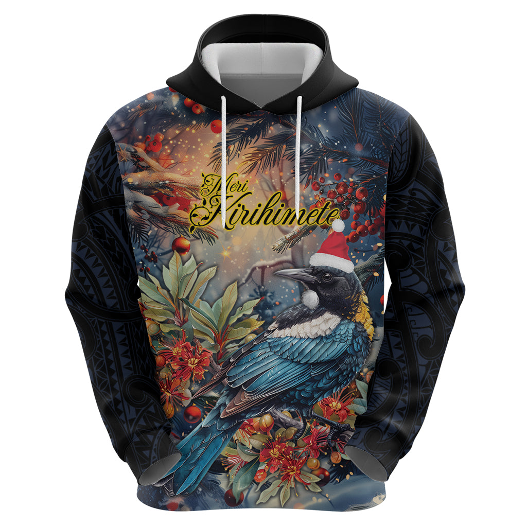 Personalised New Zealand Tui in Pohutukawa Hoodie Christmas in July LT9 - Vibe Hoodie Shop