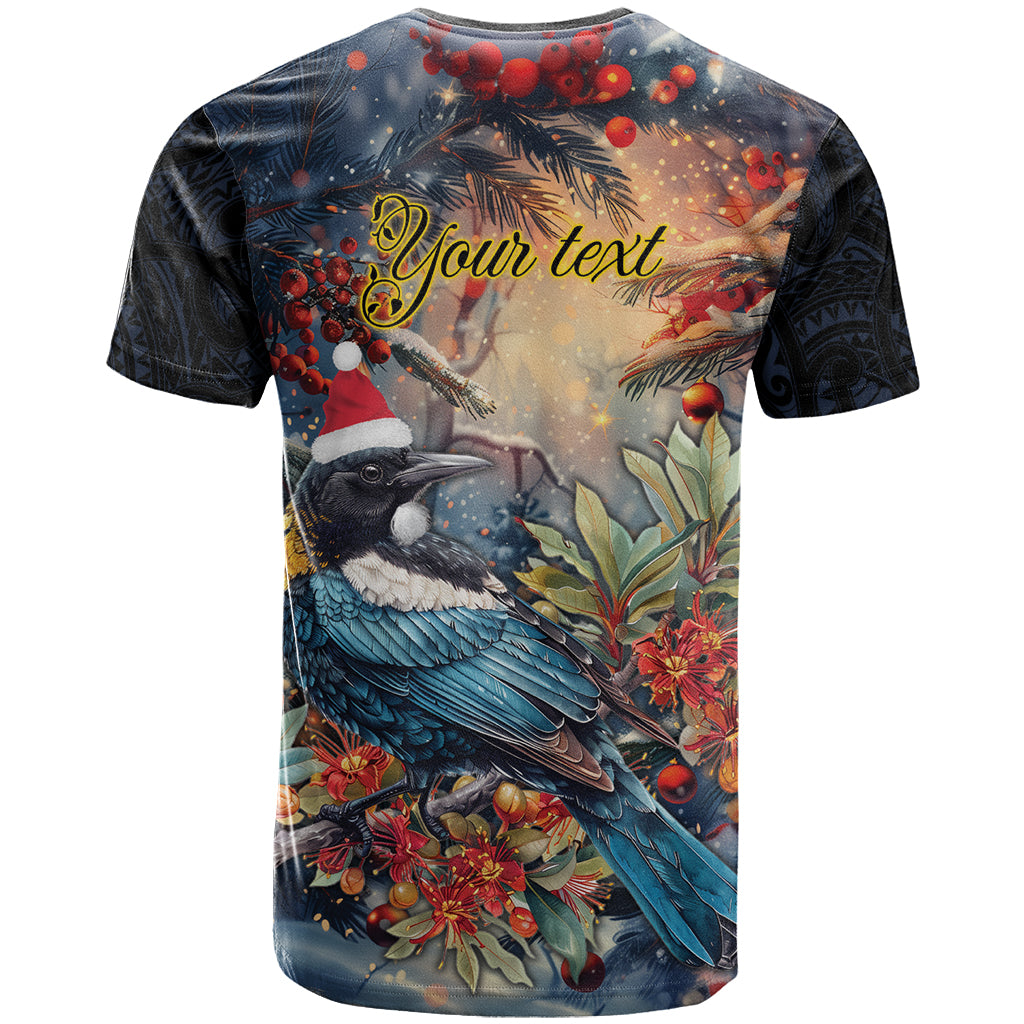 Personalised New Zealand Tui in Pohutukawa T Shirt Christmas in July LT9 - Vibe Hoodie Shop