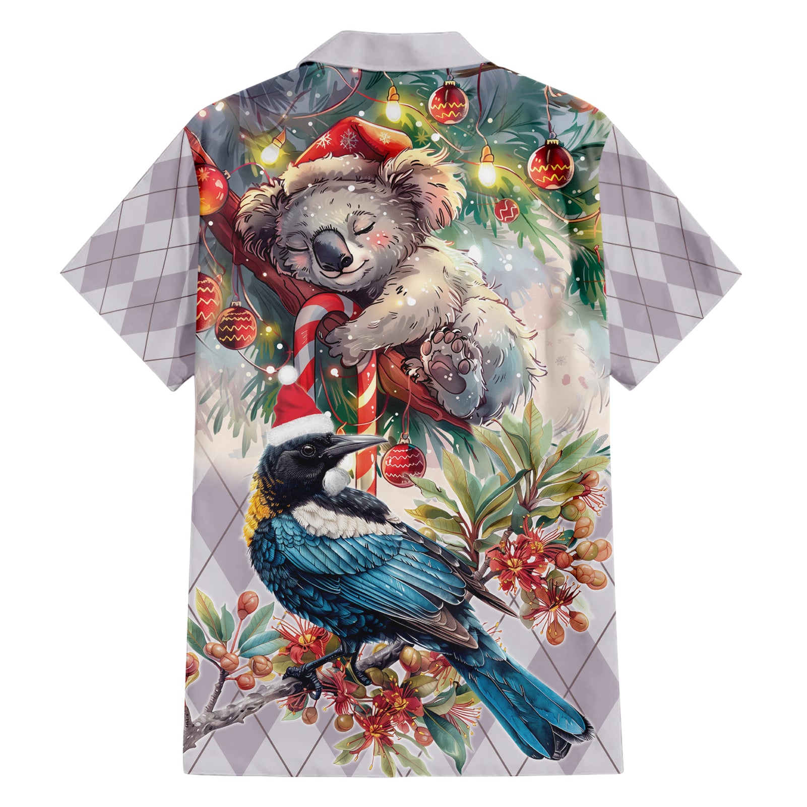 Koala and Tui Bird Christmas in July Hawaiian Shirt - Vibe Hoodie Shop