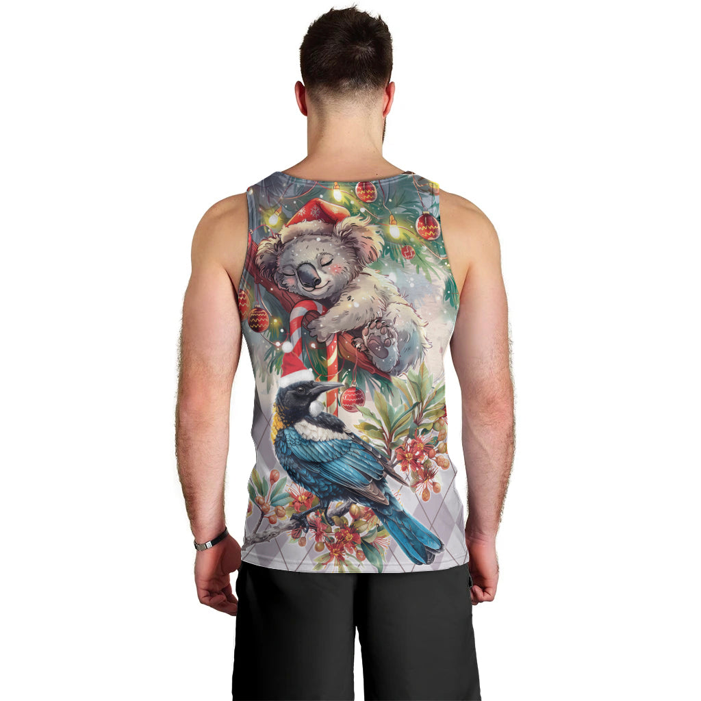 Koala and Tui Bird Christmas in July Men Tank Top - Vibe Hoodie Shop