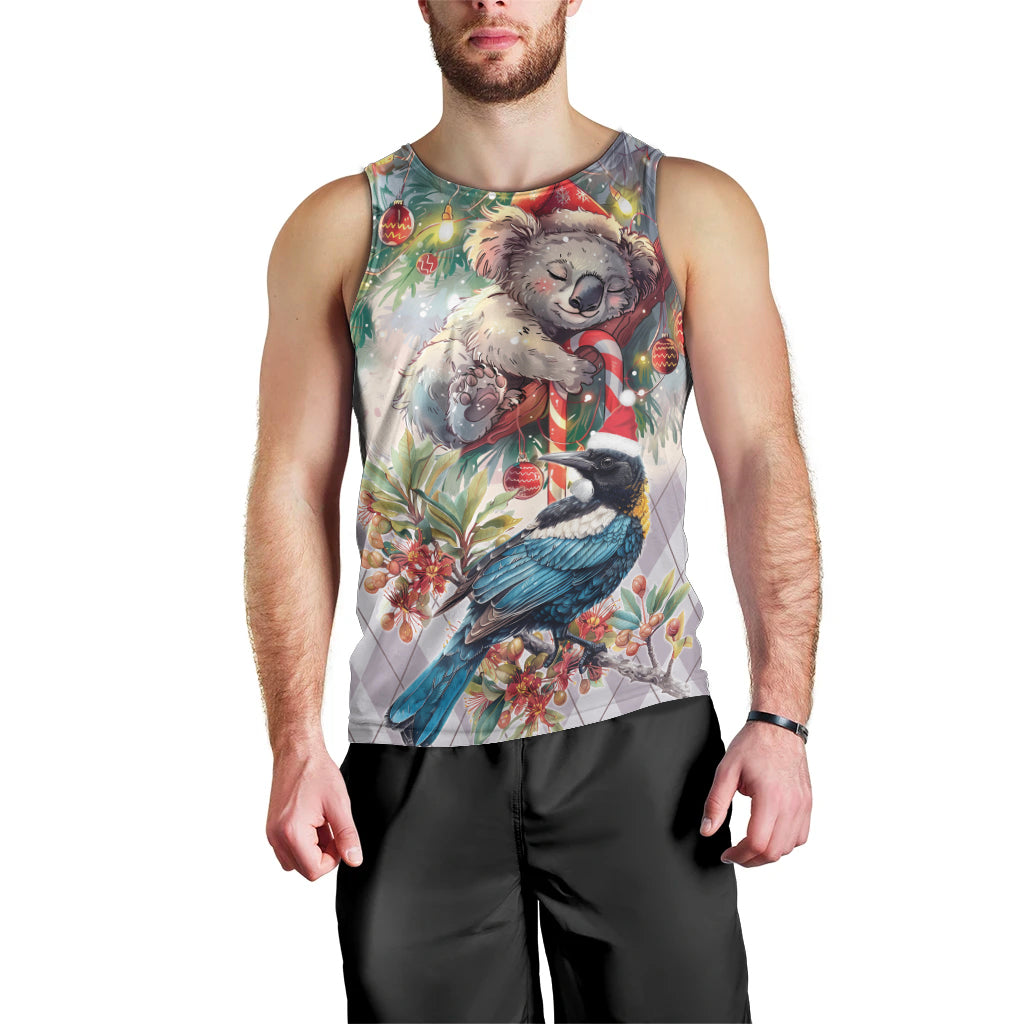 Koala and Tui Bird Christmas in July Men Tank Top - Vibe Hoodie Shop