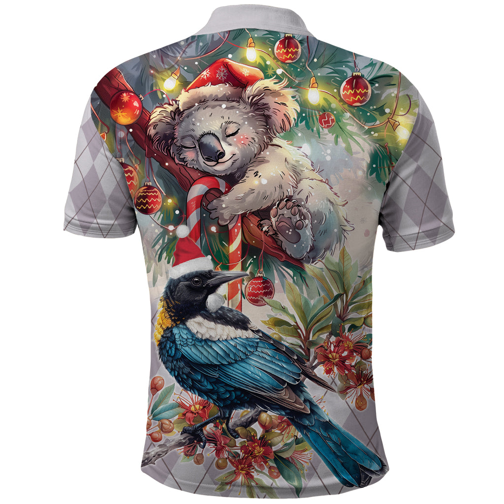 Koala and Tui Bird Christmas in July Polo Shirt LT9 - Vibe Hoodie Shop