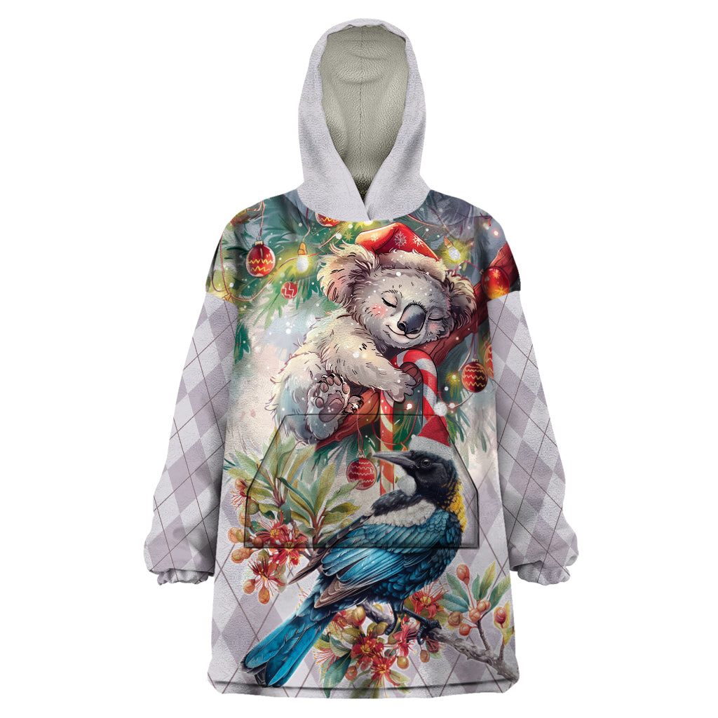 Koala and Tui Bird Christmas in July Wearable Blanket Hoodie - Vibe Hoodie Shop