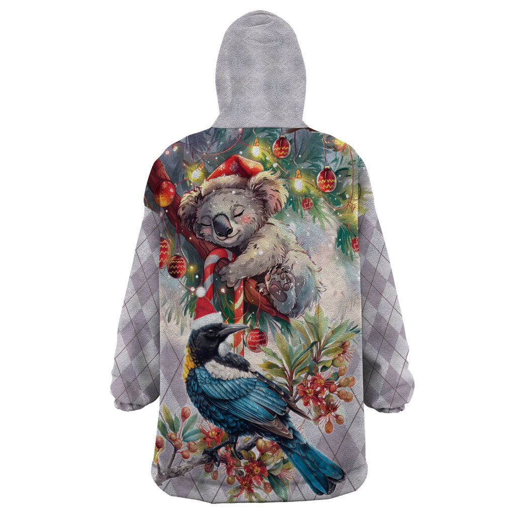 Koala and Tui Bird Christmas in July Wearable Blanket Hoodie - Vibe Hoodie Shop