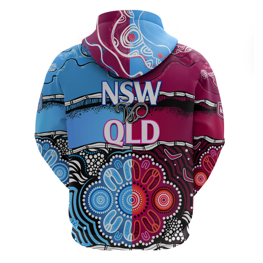 NSW Combine QLD State of Origin Hoodie New South Wales and Queensland Aboriginal LT9 - Vibe Hoodie Shop