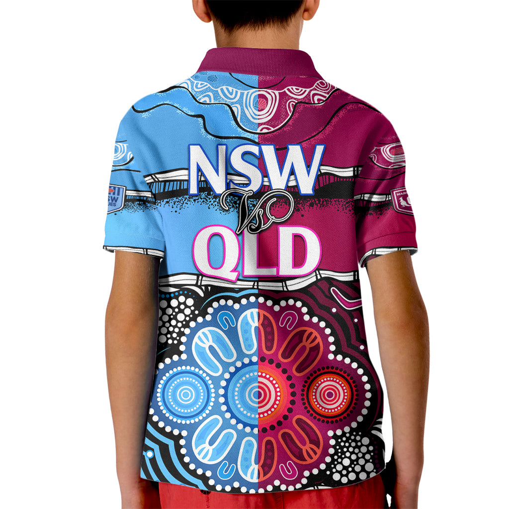NSW Combine QLD State of Origin Kid Polo Shirt New South Wales and Queensland Aboriginal - Vibe Hoodie Shop