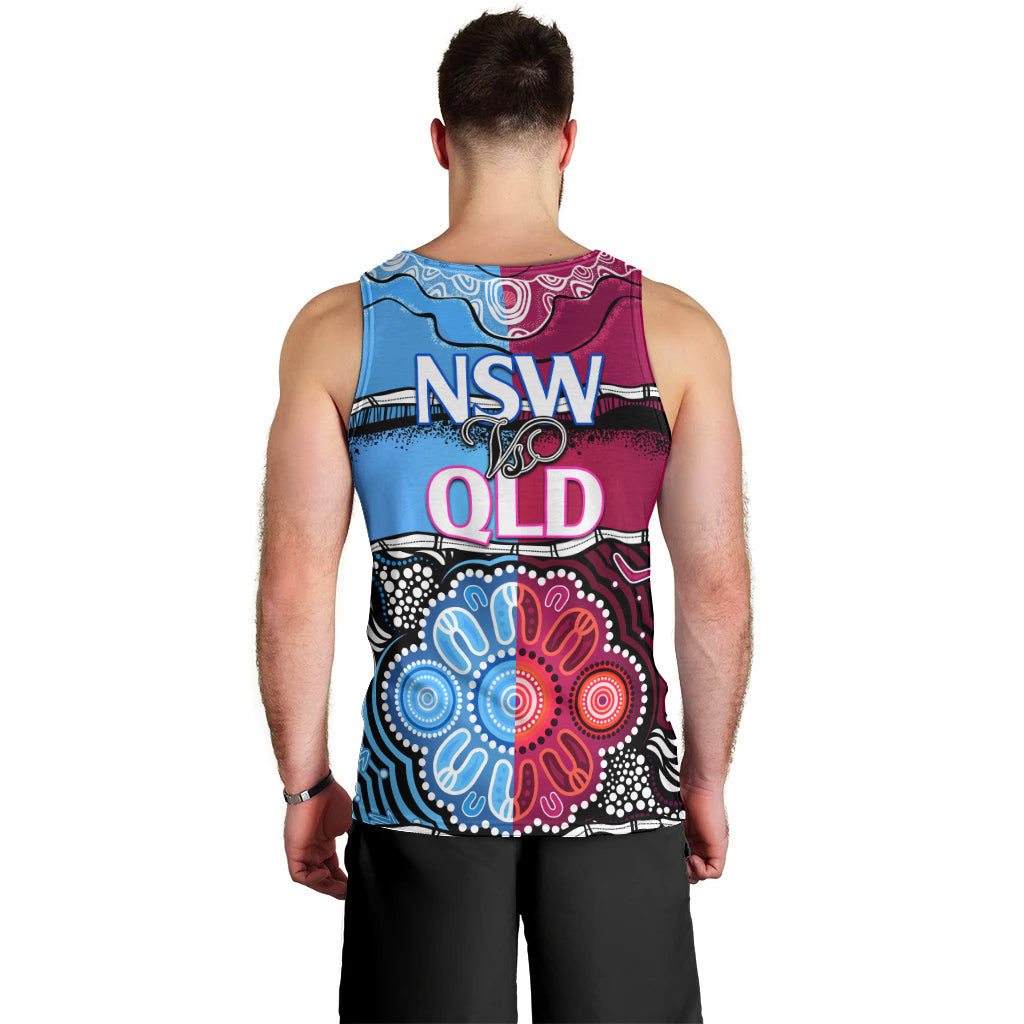 NSW Combine QLD State of Origin Men Tank Top New South Wales and Queensland Aboriginal - Vibe Hoodie Shop