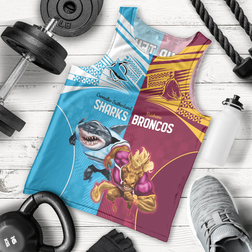 Custom Broncos and Sharks Men Tank Top Sporty Style - Vibe Hoodie Shop