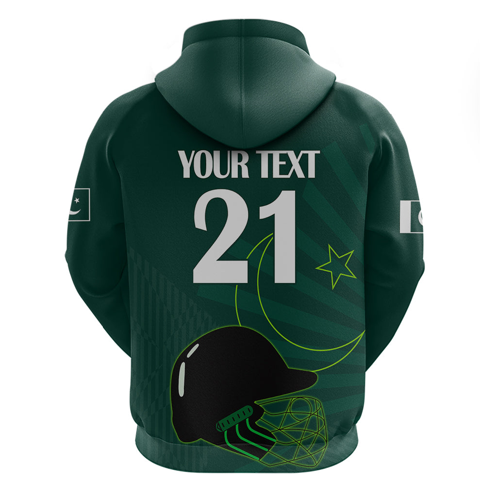 Custom Pakistan Cricket Helmet Hoodie Proud Shaheen Falcon Star and Crescent LT9 - Vibe Hoodie Shop