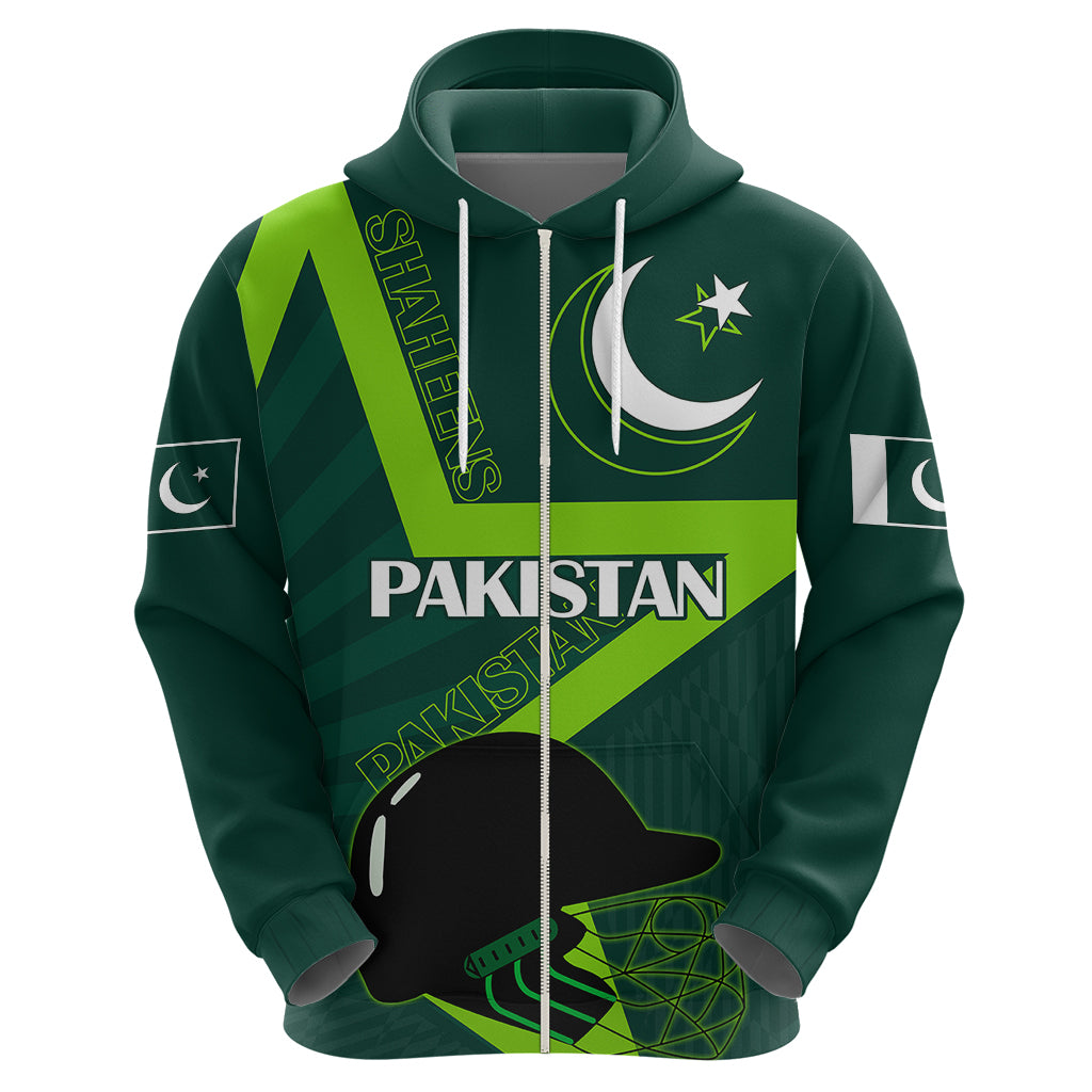 Custom Pakistan Cricket Helmet Hoodie Proud Shaheen Falcon Star and Crescent LT9 - Vibe Hoodie Shop