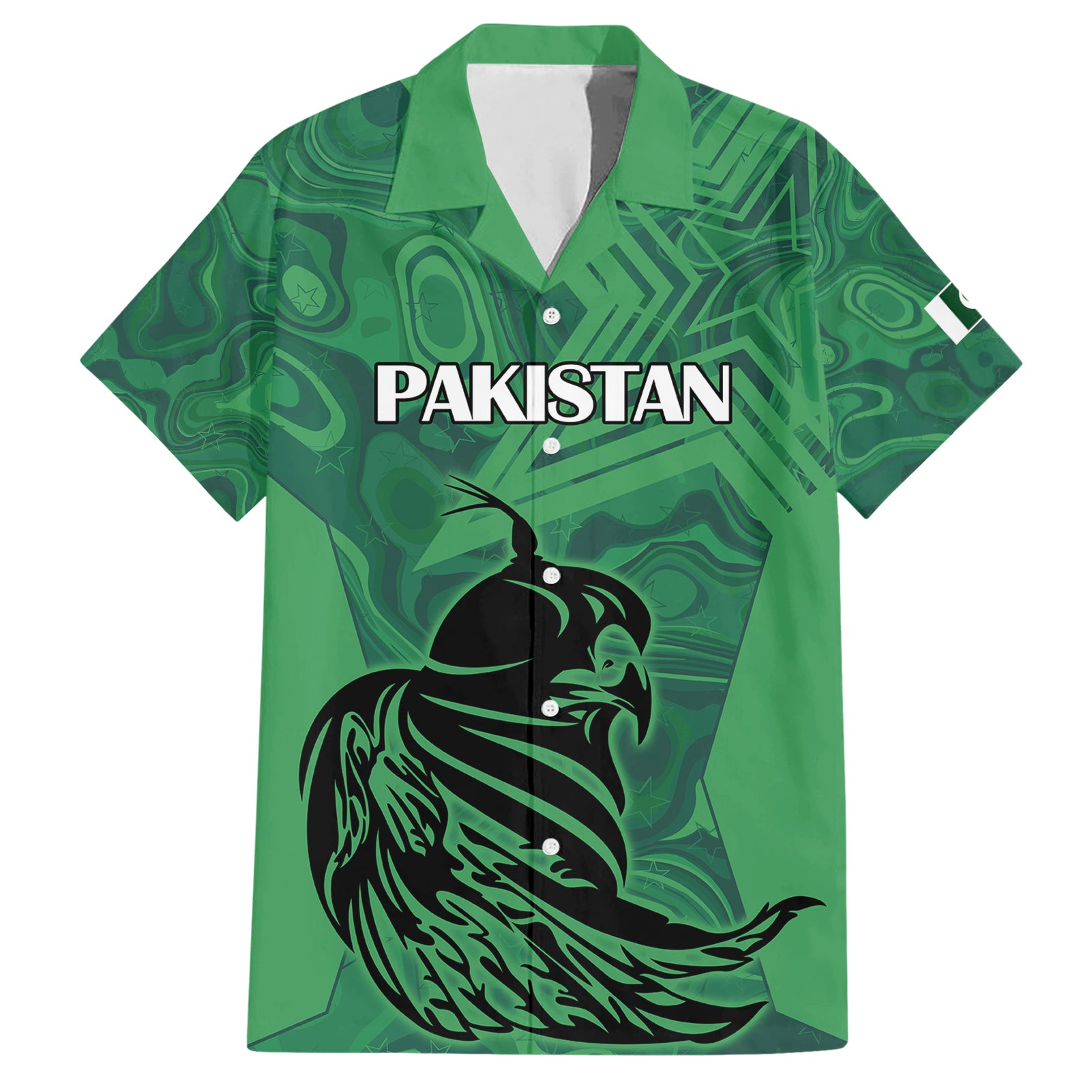 Pakistan Cricket Hawaiian Shirt Go Falcon World Cup 2023 Sporty Style - Vibe Hoodie Shop