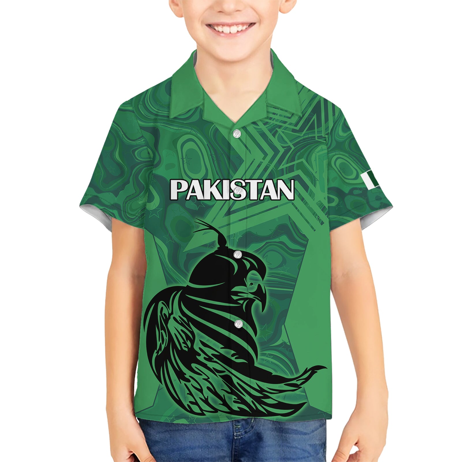 Custom Pakistan Cricket Hawaiian Shirt Go Falcon World Cup 2023 Sporty Style - Vibe Hoodie Shop