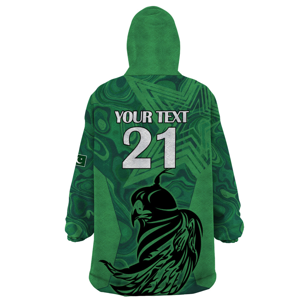 Custom Pakistan Cricket Wearable Blanket Hoodie Go Falcon World Cup 2023 Sporty Style - Vibe Hoodie Shop