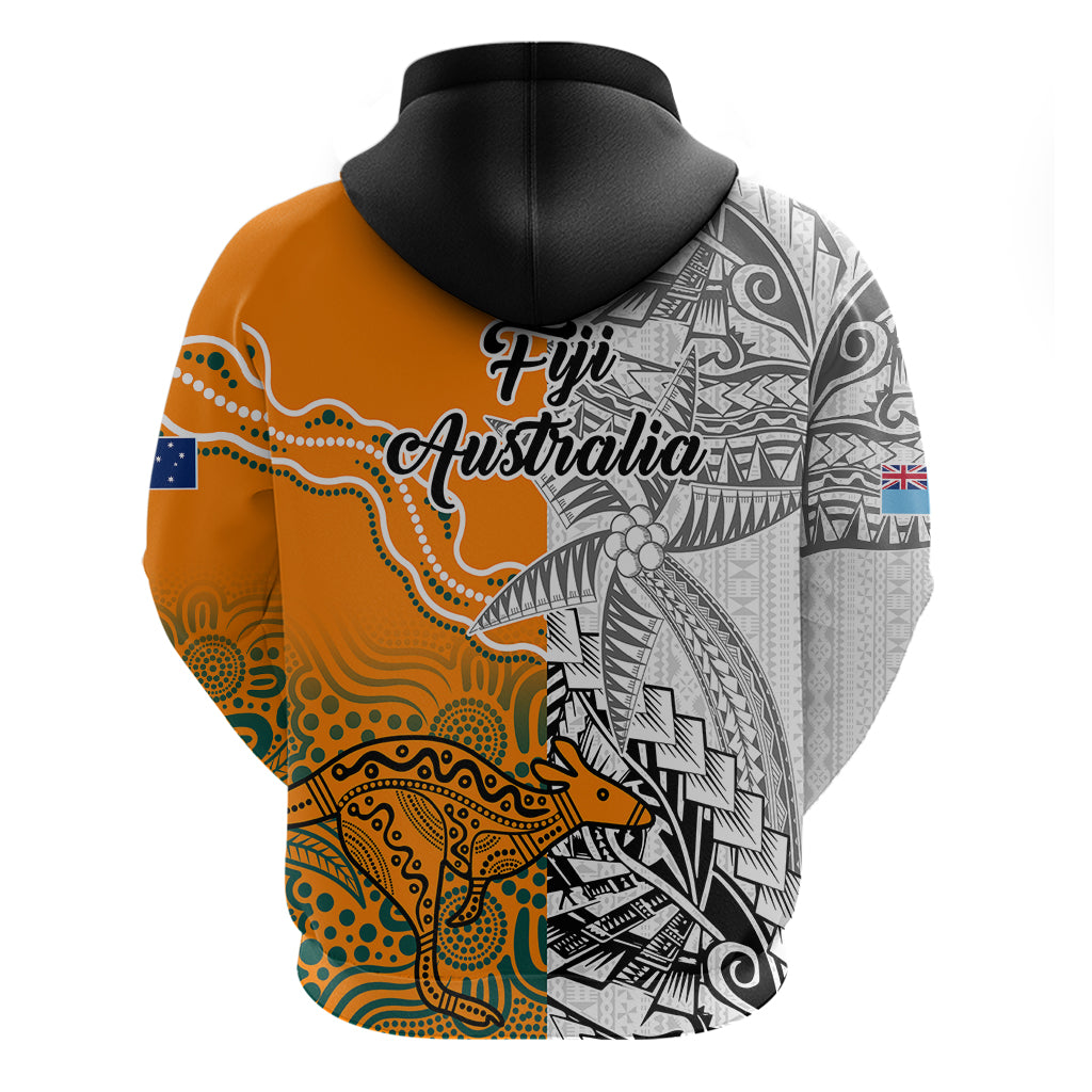 Fiji Australia Rugby Hoodie World Cup 2023 Polynesia Tapa Mixed Indigenous Aboriginal LT9 - Vibe Hoodie Shop