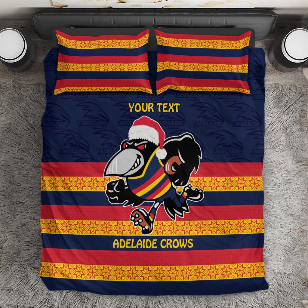 AFL Adelaide Christmas Personalised Bedding Set with Crows Mascot - Vibe Hoodie Shop