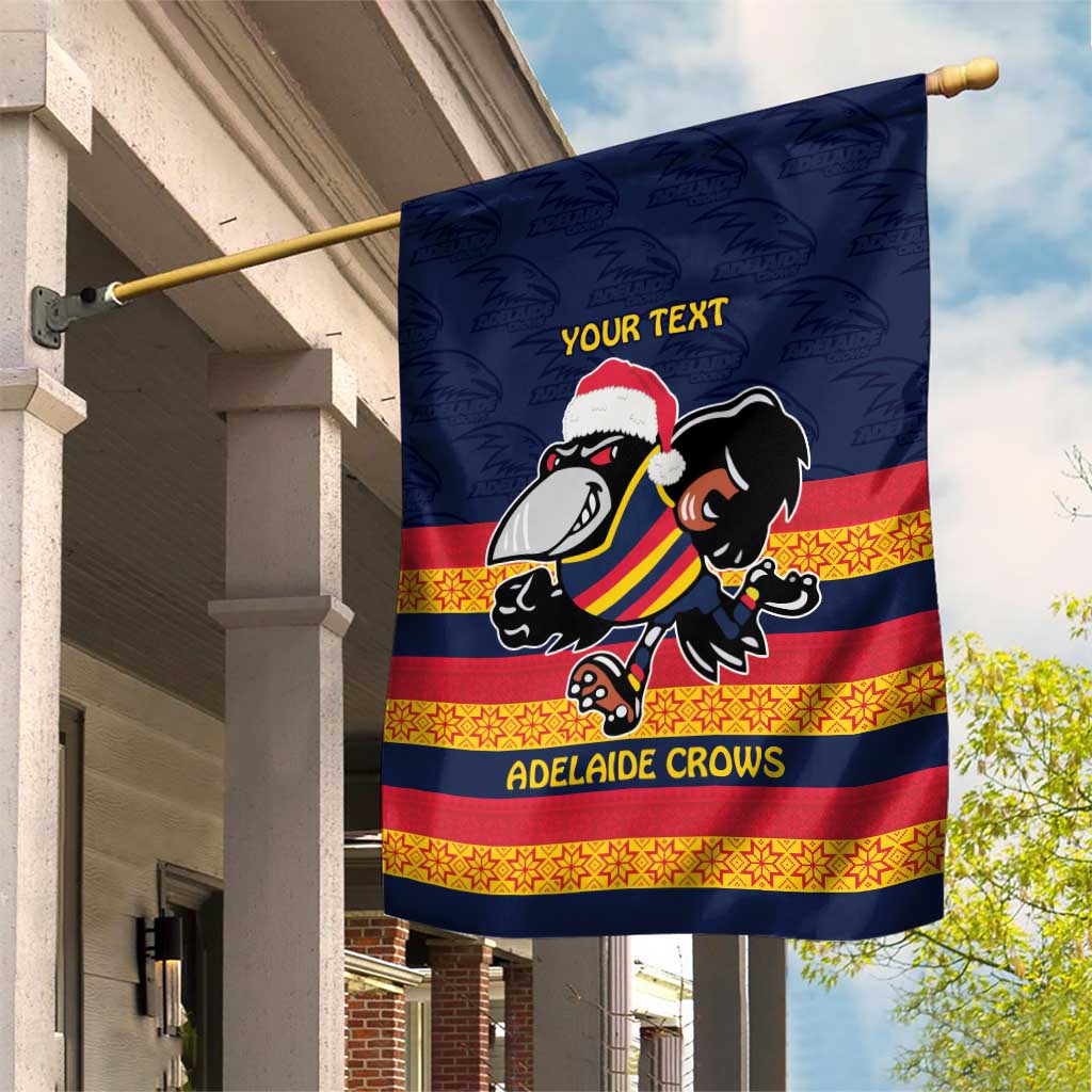 AFL Adelaide Christmas Personalised Garden Flag with Crows Mascot - Vibe Hoodie Shop