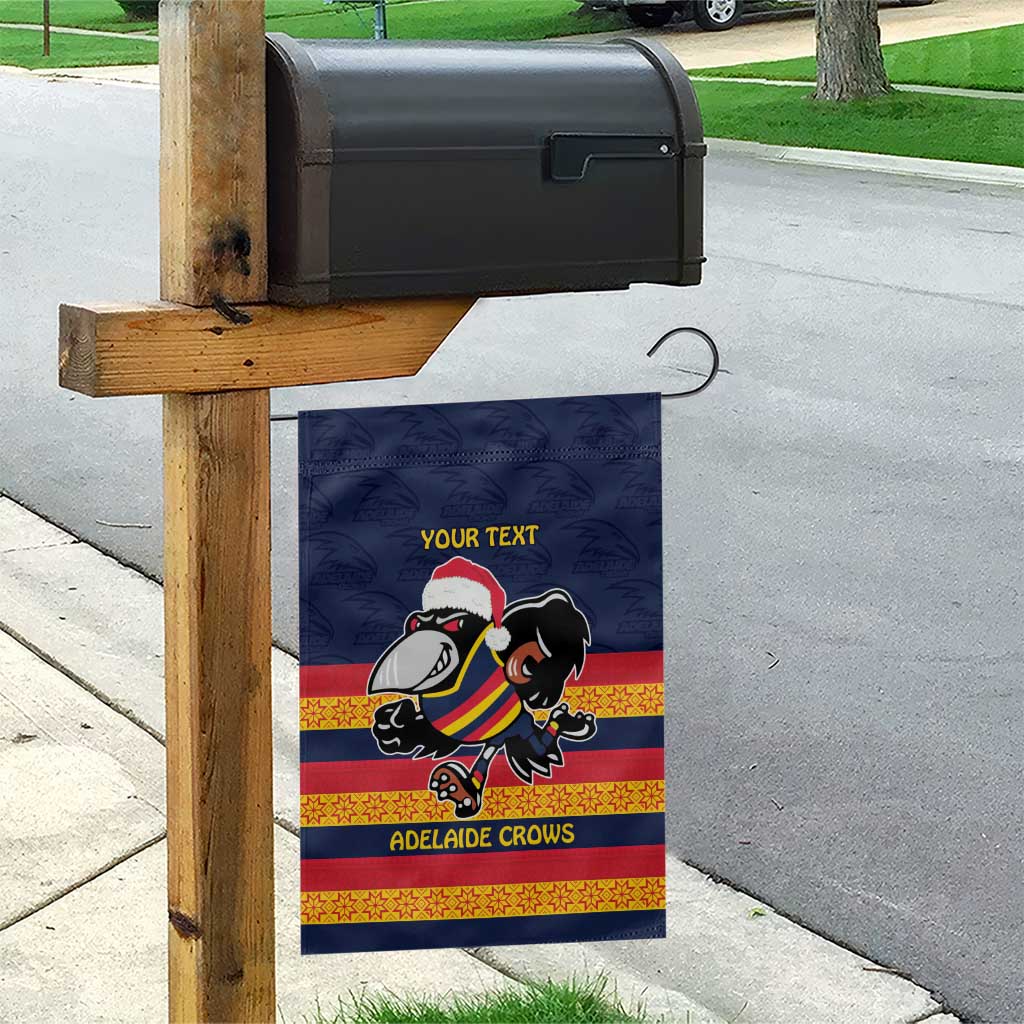 AFL Adelaide Christmas Personalised Garden Flag with Crows Mascot - Vibe Hoodie Shop