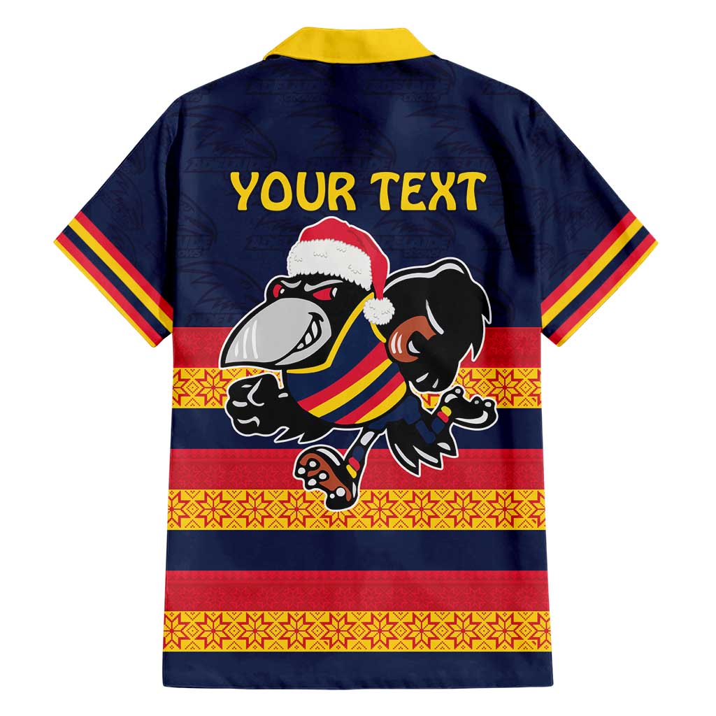 AFL Adelaide Christmas Personalised Hawaiian Shirt with Crows Mascot - Vibe Hoodie Shop