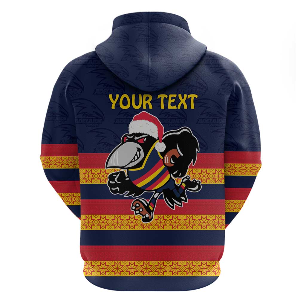 AFL Adelaide Christmas Personalised Hoodie with Crows Mascot LT9 - Vibe Hoodie Shop