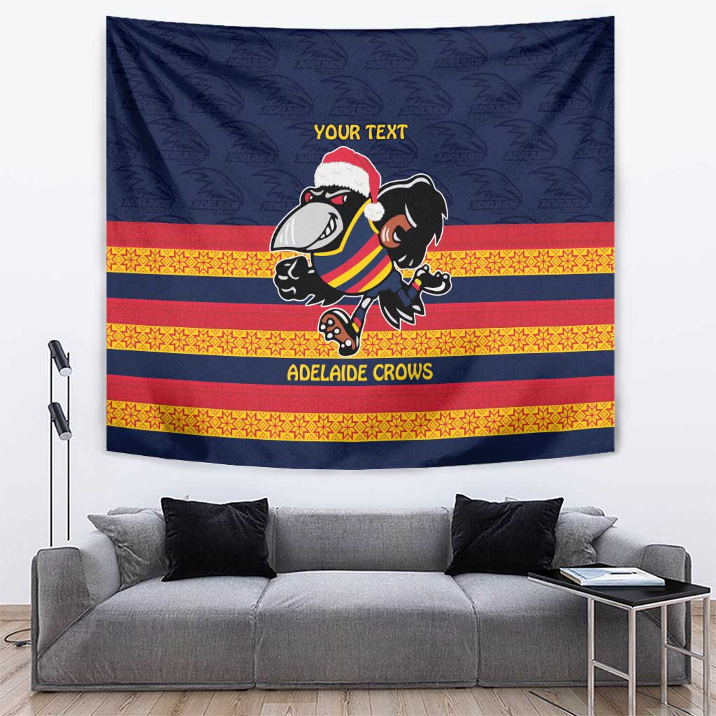 AFL Adelaide Christmas Personalised Tapestry with Crows Mascot - Vibe Hoodie Shop