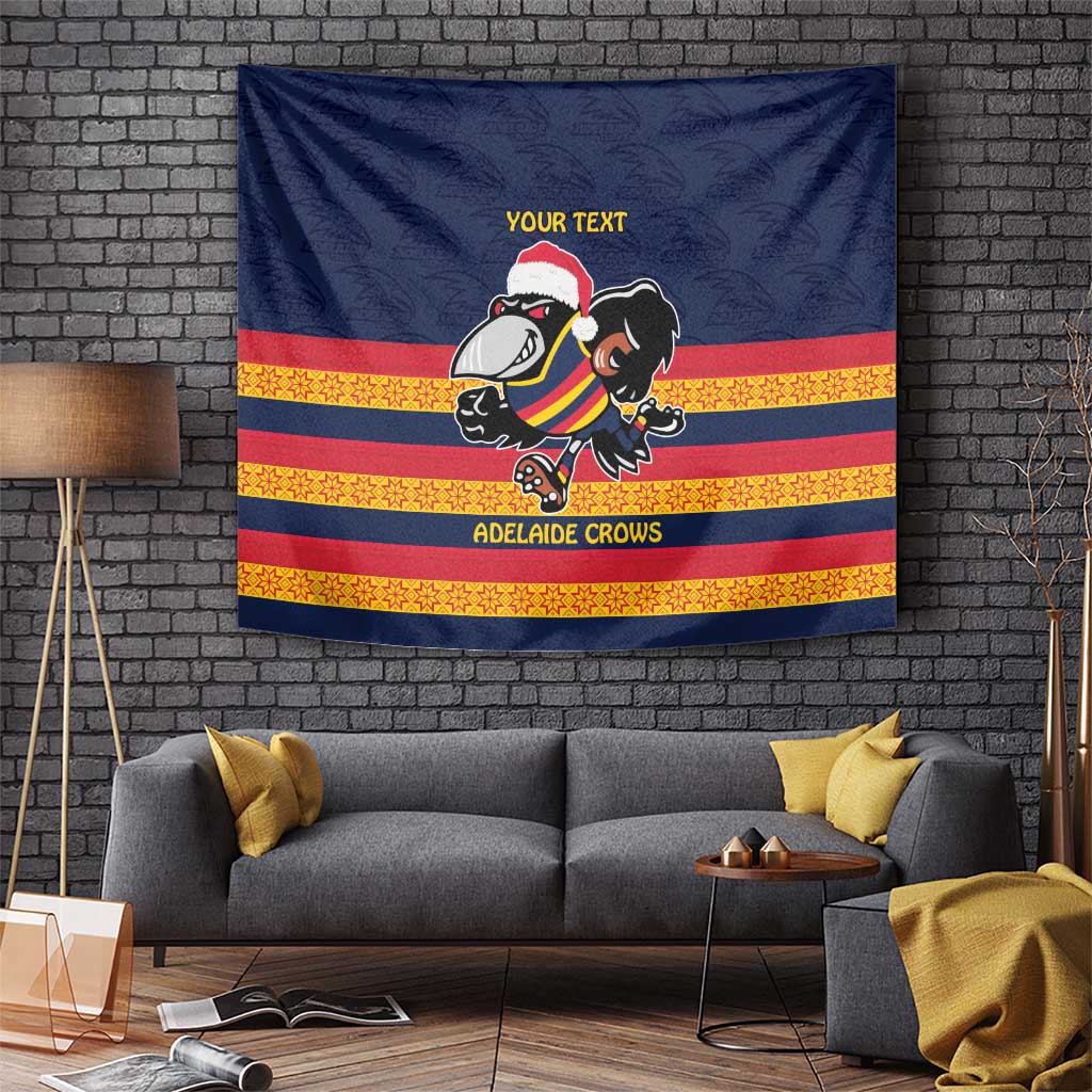 AFL Adelaide Christmas Personalised Tapestry with Crows Mascot - Vibe Hoodie Shop