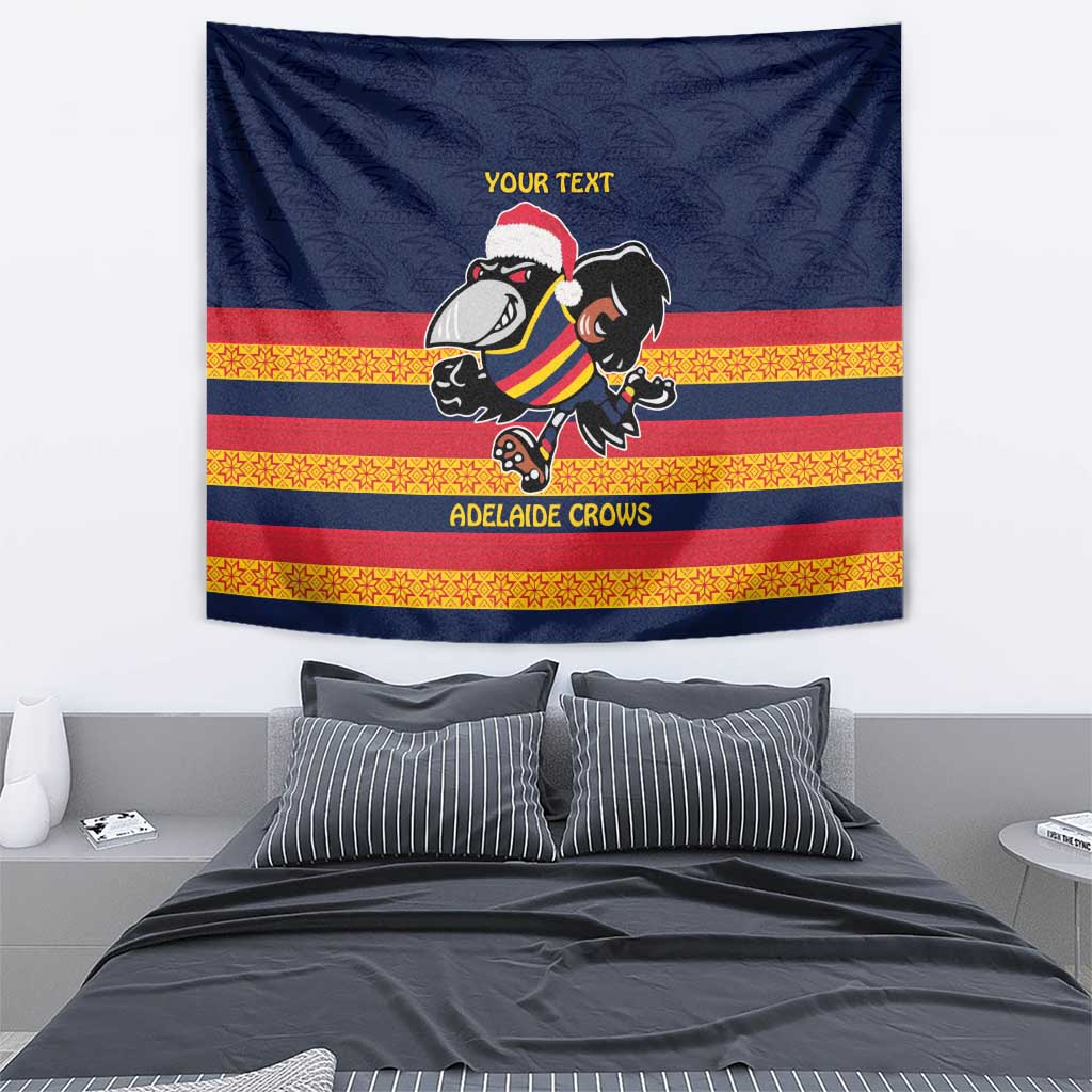 AFL Adelaide Christmas Personalised Tapestry with Crows Mascot - Vibe Hoodie Shop