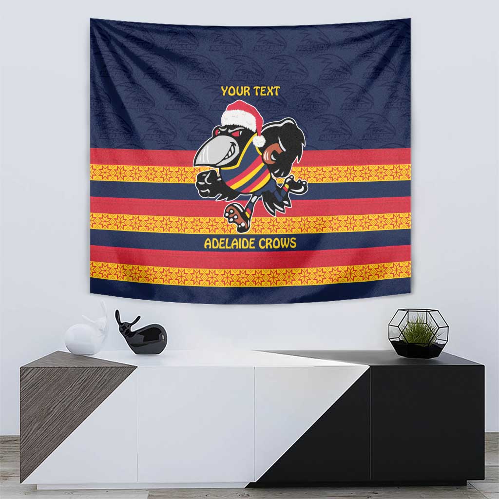 AFL Adelaide Christmas Personalised Tapestry with Crows Mascot - Vibe Hoodie Shop