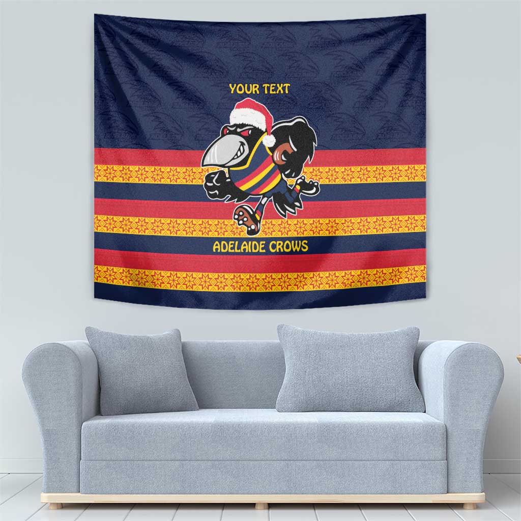 AFL Adelaide Christmas Personalised Tapestry with Crows Mascot - Vibe Hoodie Shop