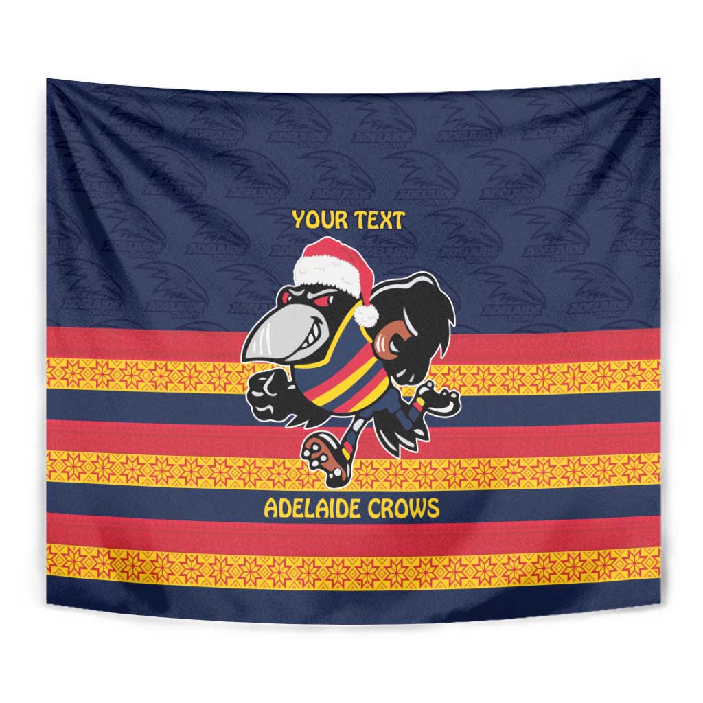 AFL Adelaide Christmas Personalised Tapestry with Crows Mascot - Vibe Hoodie Shop