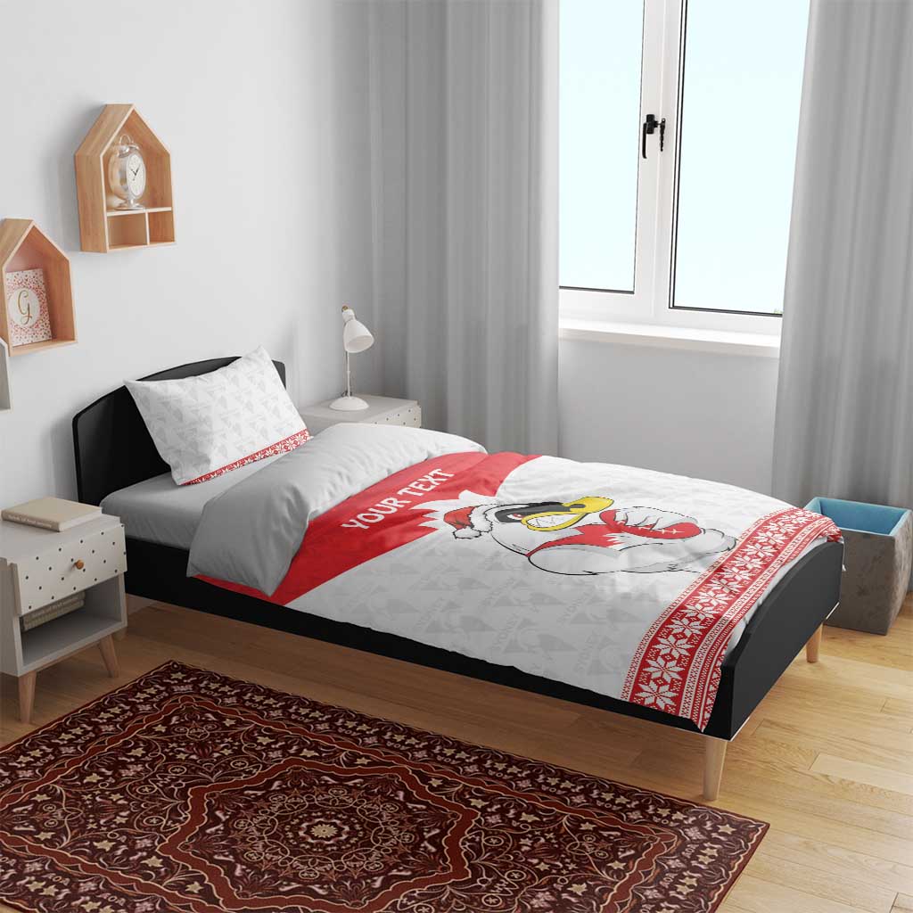 AFL Sydney Christmas Personalised Bedding Set with Swans Mascot Simple Style - Vibe Hoodie Shop