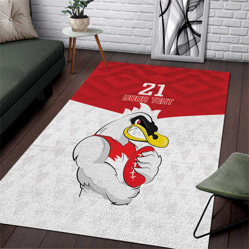 AFL Sydney Custom Area Rug with Swans Mascot Simple Style - Vibe Hoodie Shop